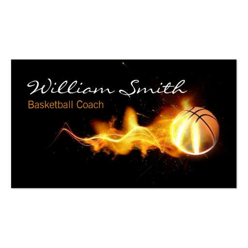 Basketball Coach Business Card (front side)