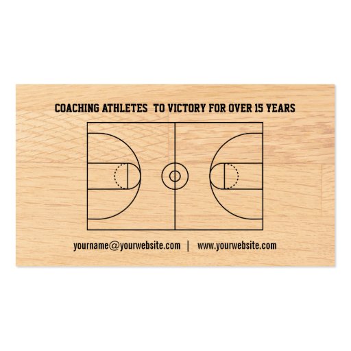 Basketball Coach Business Card Templates (back side)