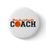 Basketball Coach Pinback Buttons