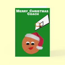 Basketball Coach Christmas cards