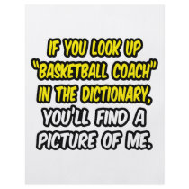 Basketball Coach In Dictionary...My Picture Personalized Flyer