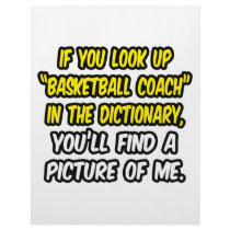 Basketball Coach In Dictionary...My Picture Letterhead Template