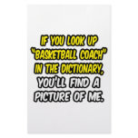 Basketball Coach In Dictionary...My Picture Personalized Stationery