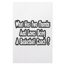 Basketball Coach Joke...Two Thumbs stationery
