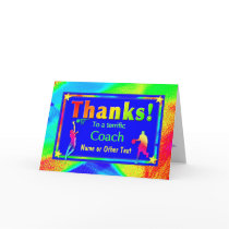 Basketball Coach Star Thank You Card