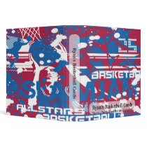 Basketball Collage Card Collectors Book binders