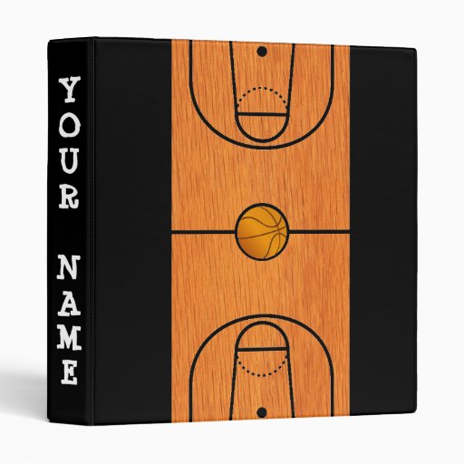 Basketball Court Binder Custom Basketball Gifts Zazzle