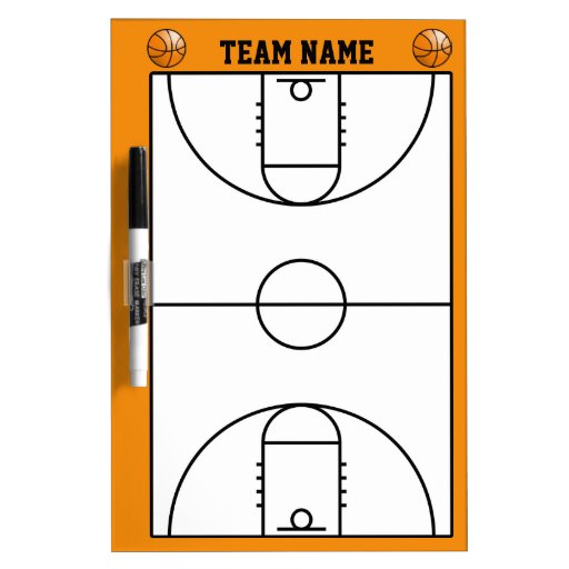 Basketball Court Layout DryErase Whiteboard Zazzle