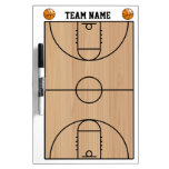Basketball Court Layout On Wood Dry Erase Boards