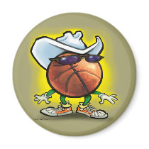 Basketball Cowboy magnets by FunGraphix Basketball Cowboy magnets