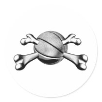 Basketball Crossbones stickers