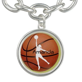 Basketball Design Charm Bracelet