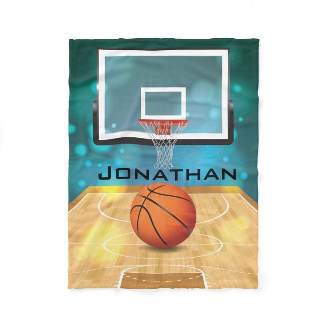 Basketball Design Fleece Blanket