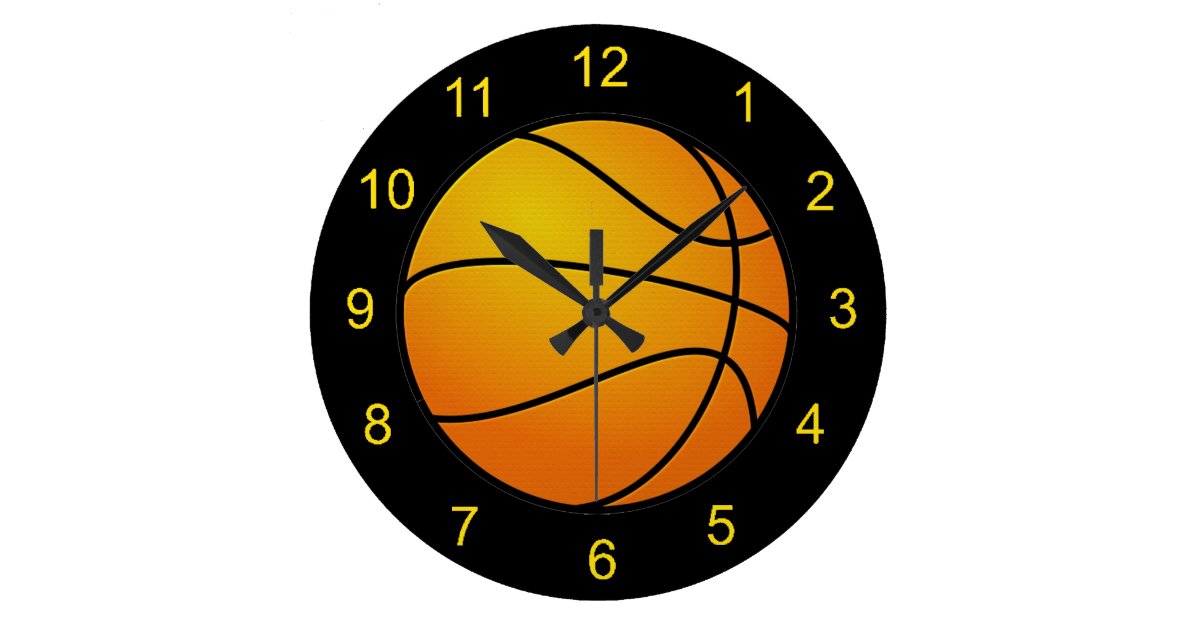 Basketball Design Wall Clock Zazzle