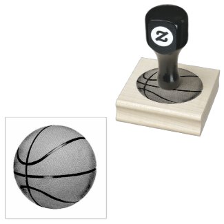 Basketball Design Wooden Stamp
