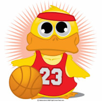 Basketball Duck Acrylic Cut Out