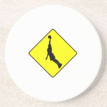 Basketball Dunk Crossing Sign Coaster