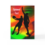 Basketball Duo Bright Court Lights - Customize Cards