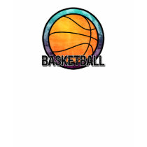 Basketball Emblem Blue Purple T-Shirt