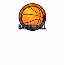 Basketball Emblem Orange Purple T-Shirt