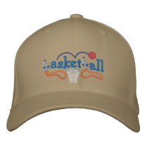 Basketball embroidered hats