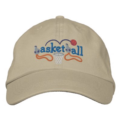 Basketball Embroidered Baseball Cap by Embroidery4U