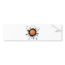 Basketball Explosion Bumper Stickers