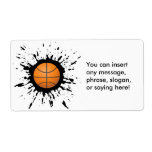 Basketball Explosion Shipping Labels