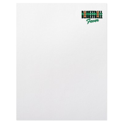 basketball fever black and green letterhead design by sports_shop