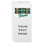 basketball fever black and green rack card template