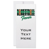 basketball fever black and green rack card template