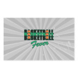 basketball fever black and green rectangle stickers