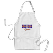basketball fever blue and orange design aprons