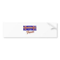 basketball fever blue and orange design bumper stickers