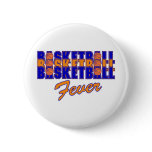 basketball fever blue and orange design buttons