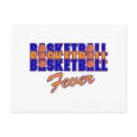 basketball fever blue and orange design post cards