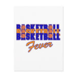 basketball fever blue and orange design postcards