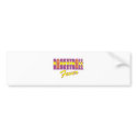 basketball fever purple and gold design bumper stickers