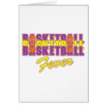 basketball fever purple and gold design cards