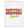 basketball fever purple and gold design cards
