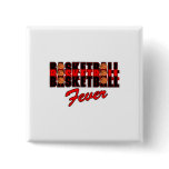 basketball fever red and black design pin