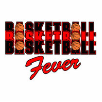 basketball fever red and black design photo sculpture