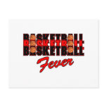 basketball fever red and black design postcards