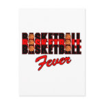 basketball fever red and black design postcard