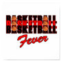 basketball fever red and black design poster basketball fever red and black design poster