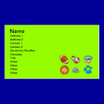 Basketball Football Beachball Soccer sports summer business cards