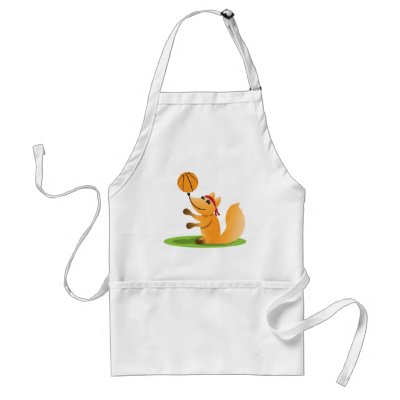 Basketball fox apron by JazzyDesigner