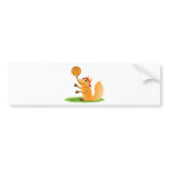 Basketball fox bumper sticker