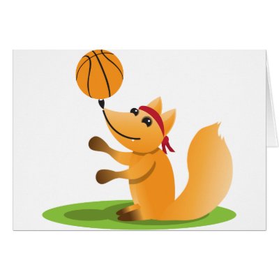 Basketball fox card by JazzyDesigner