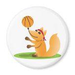Basketball fox refrigerator magnets